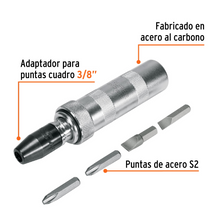 Cargar imagen en el visor de la galería, Desarmador de impacto con 4 puntas de acero S2 3/8&quot;, Truper Expert
