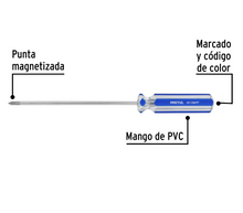 Cargar imagen en el visor de la galería, Desarmador de cruz 1/8&quot; x 4&quot; mango de PVC, Pretul
